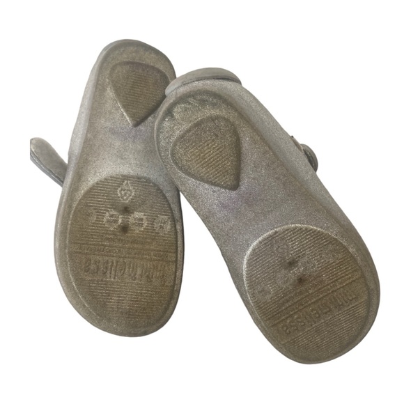 Mini Melissa kids Cat Gray Silver Shoes flats Size 9 - Picture 2 of 2